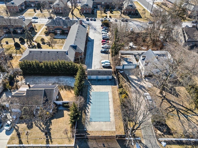 drone / aerial view with a residential view