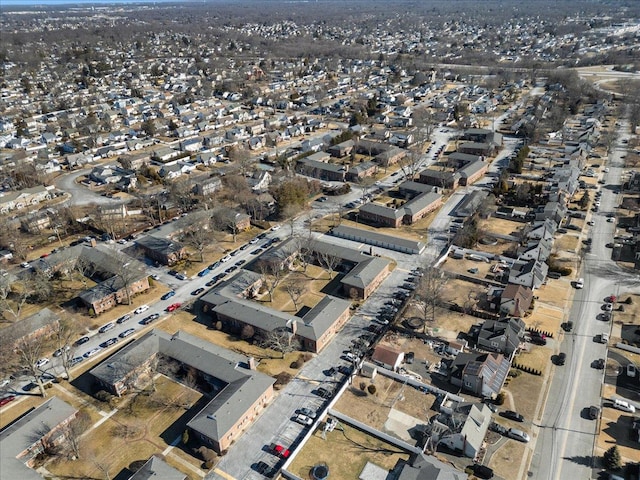 drone / aerial view with a residential view