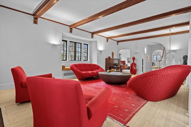 2737 Palisade Ave, Bronx, NY 10463 - common area with beam ceiling