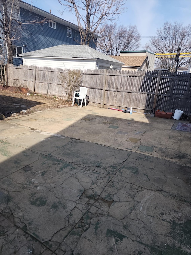 view of patio / terrace with a fenced backyard