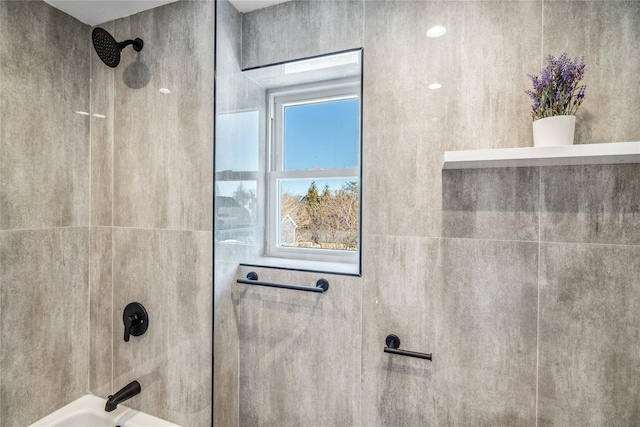 full bathroom featuring shower / bathtub combination