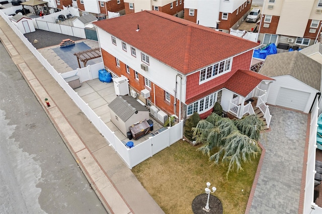 bird's eye view featuring a residential view