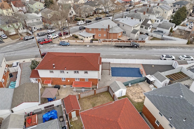 drone / aerial view with a residential view