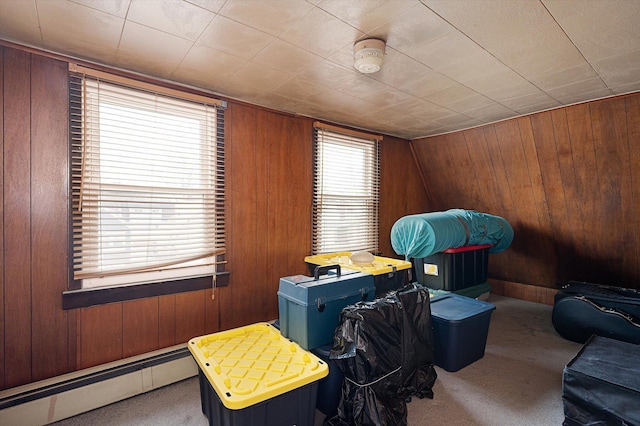 interior space featuring a baseboard radiator