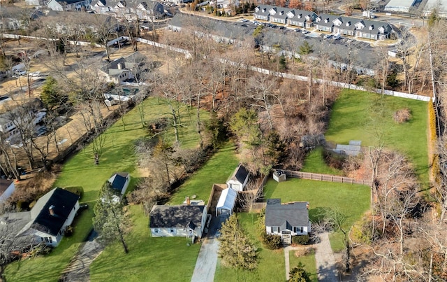 drone / aerial view featuring a residential view