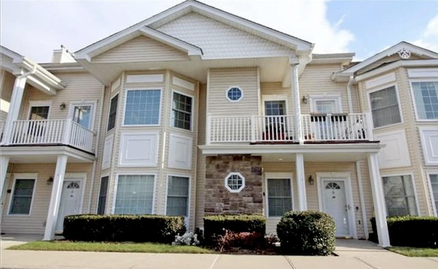 view of front of home with stone siding