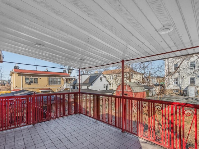 view of patio with a residential view