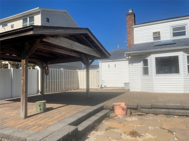 view of patio with fence