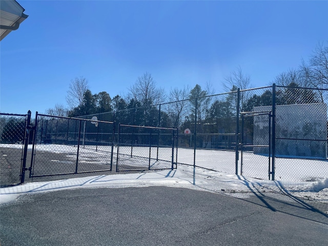 exterior space with a gate and fence