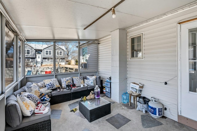 view of sunroom