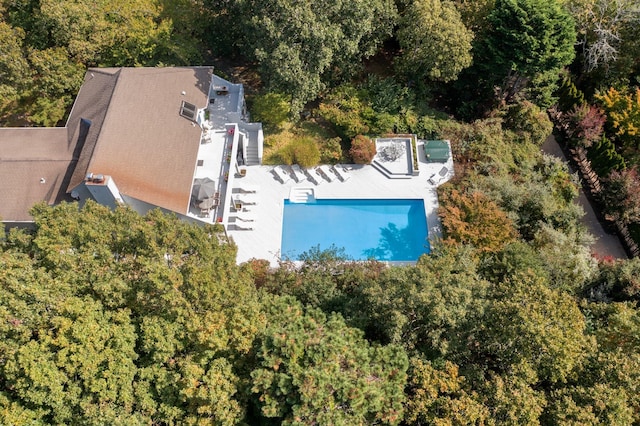 29 Kenwood Rd, Southampton, NY 11968 - birds eye view of property featuring a wooded view