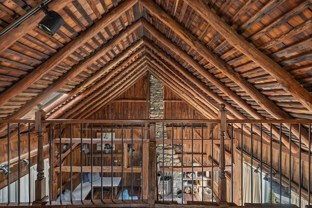 view of attic