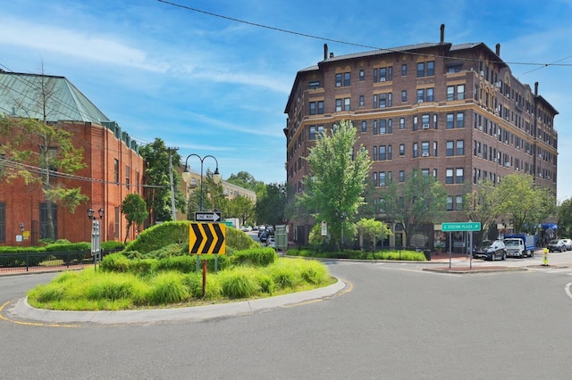 view of property featuring fence