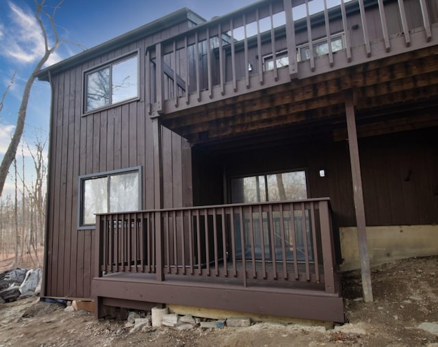 rear view of house with a deck