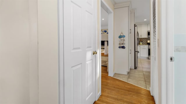 5225 Peconic Bay Blvd, Laurel, NY 11948 - hall featuring light wood-style floors