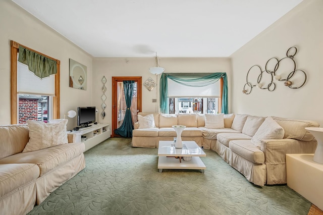 view of carpeted living room