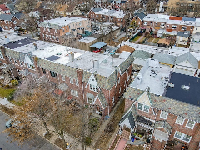 drone / aerial view with a residential view