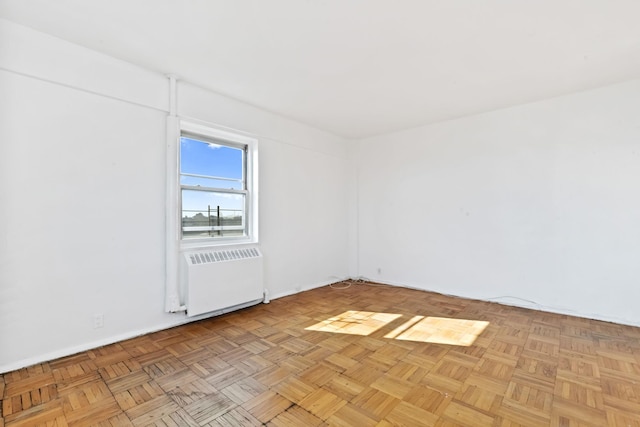 empty room with radiator