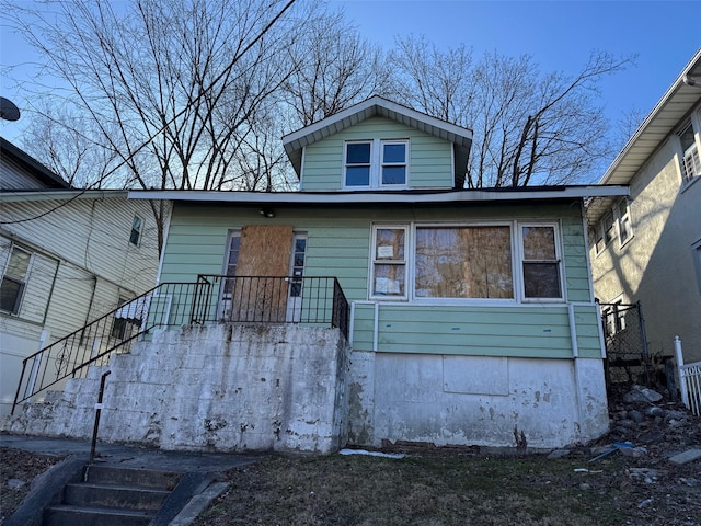 view of bungalow-style house