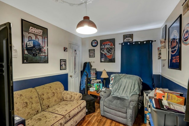 interior space with wood finished floors