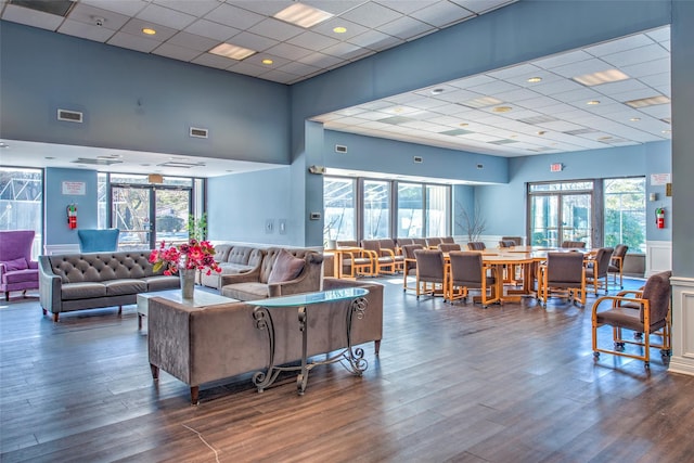 building lobby featuring visible vents