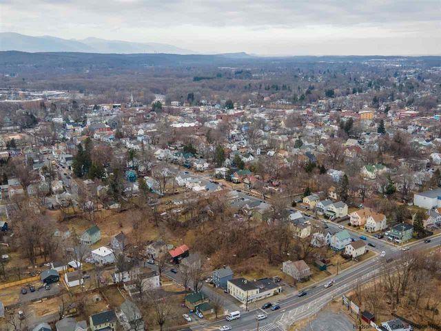 aerial view with a mountain view