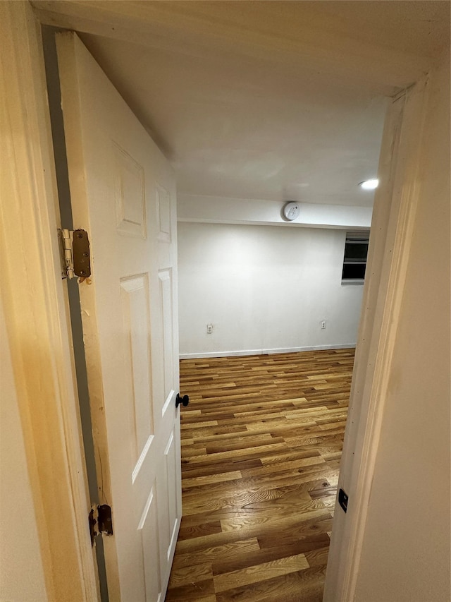 interior space with wood finished floors