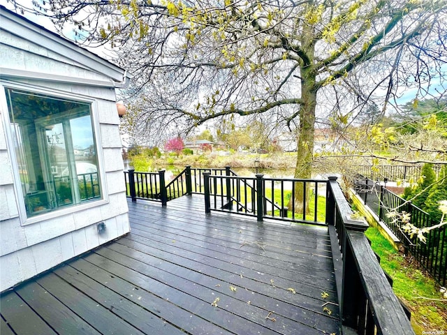 wooden deck with fence