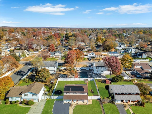 bird's eye view with a residential view