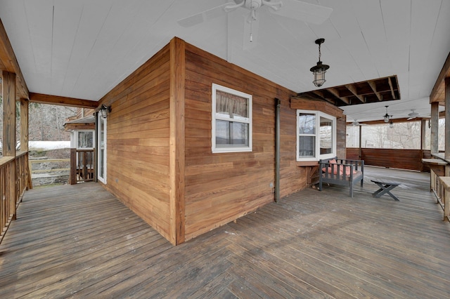 wooden deck with a porch