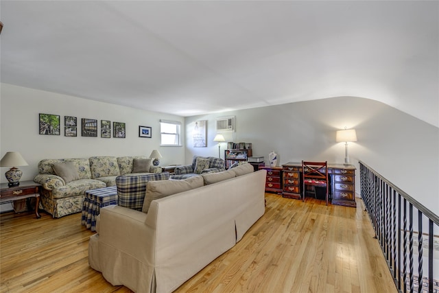 living area featuring light wood-style floors