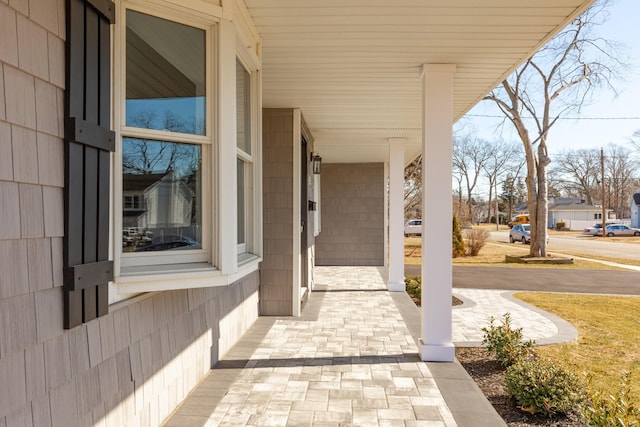 view of patio / terrace featuring covered porch