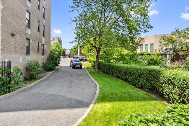 view of road with curbs