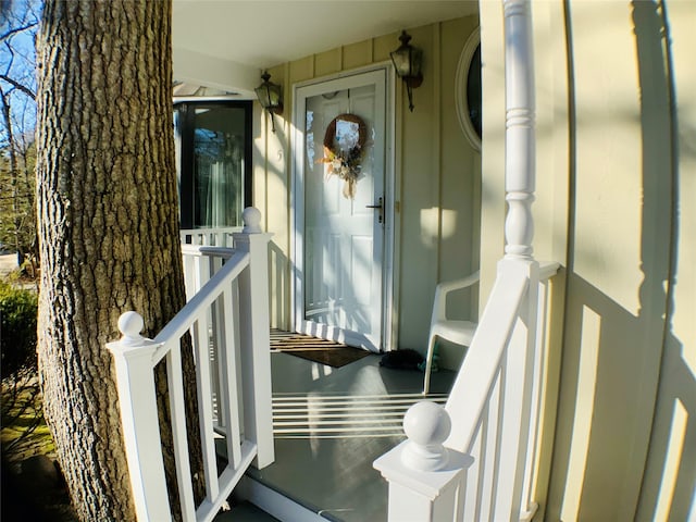 view of doorway to property