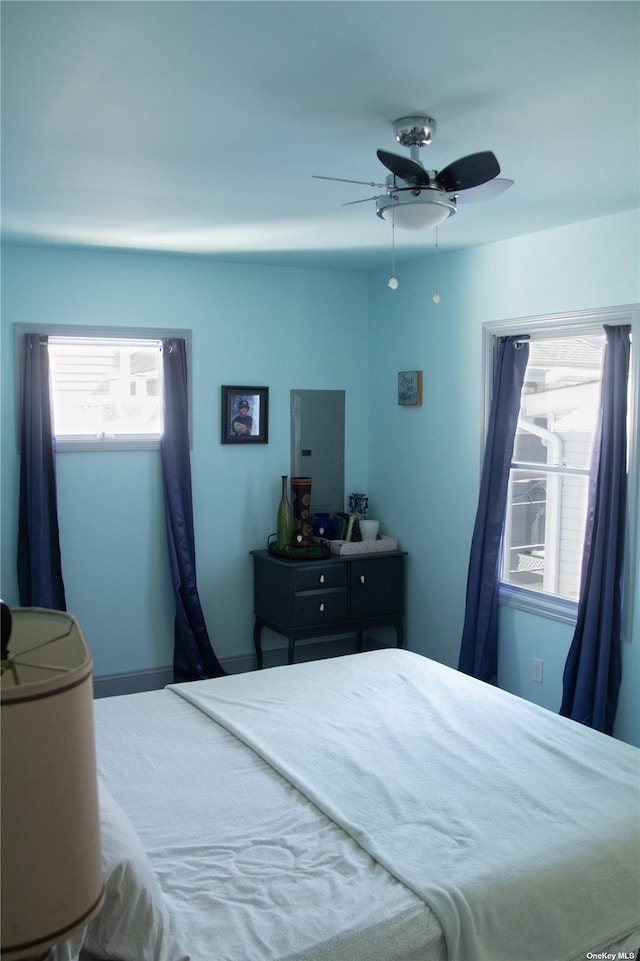 74 Wisconsin St, Long Beach, NY 11561 - bedroom featuring ceiling fan