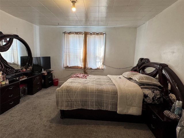 bedroom featuring carpet