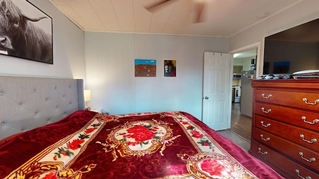 bedroom featuring dark wood-type flooring