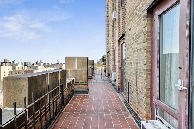 balcony with a city view