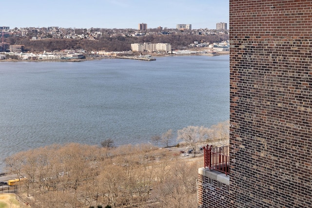 water view featuring nearby urban area