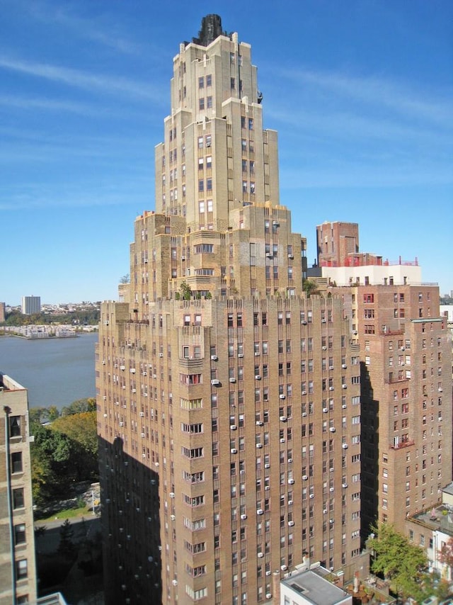 view of building exterior featuring a view of city
