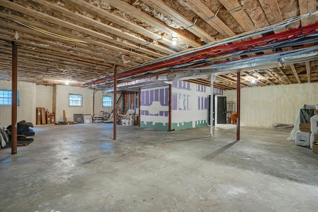 below grade area featuring a healthy amount of sunlight