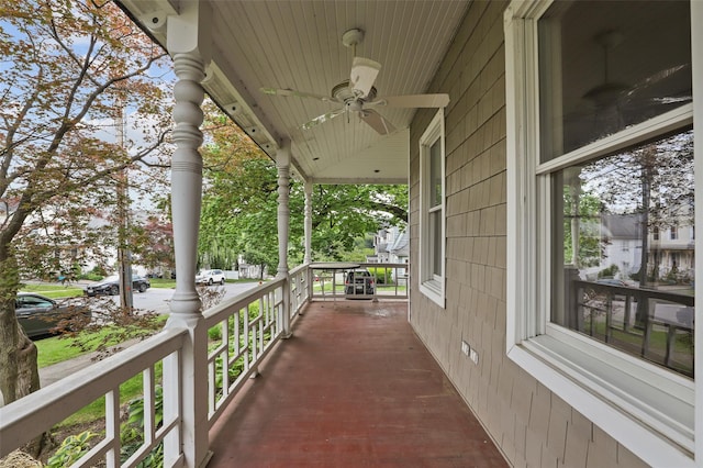 6 Agate Ave, Ossining, NY 10562 - view of patio / terrace with covered porch and ceiling fan