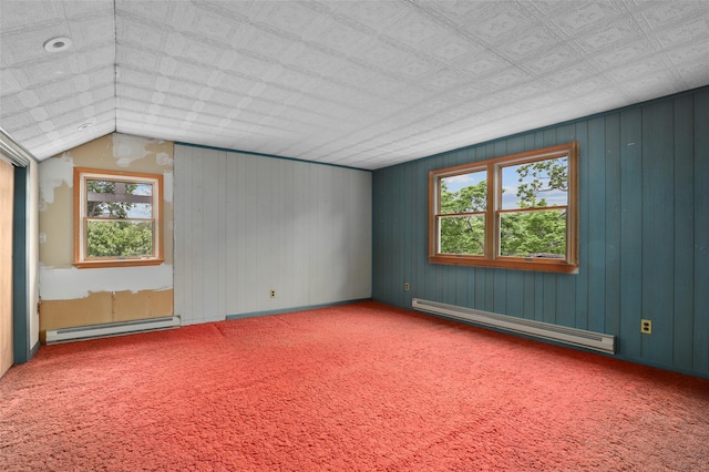 6 Agate Ave, Ossining, NY 10562 - carpeted spare room featuring a baseboard radiator and lofted ceiling