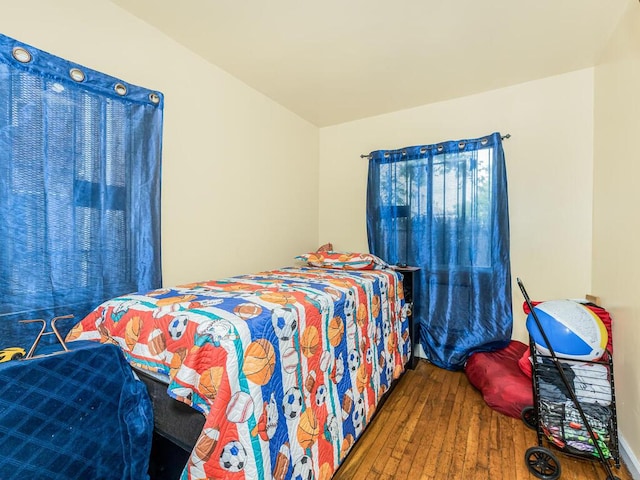 bedroom featuring hardwood / wood-style flooring