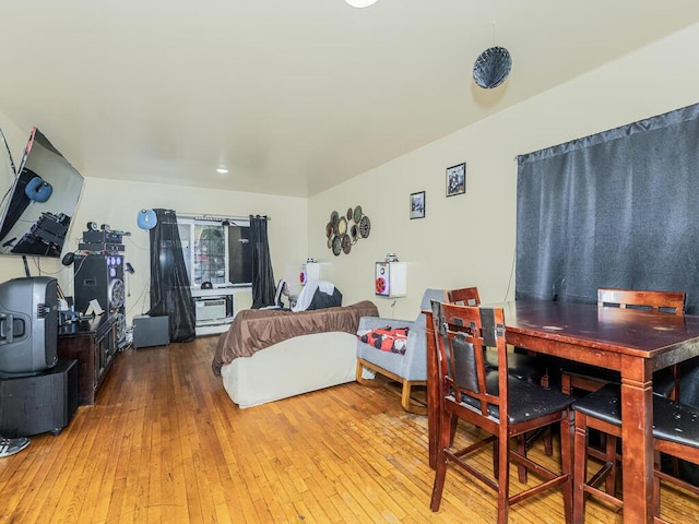 bedroom with wood-type flooring