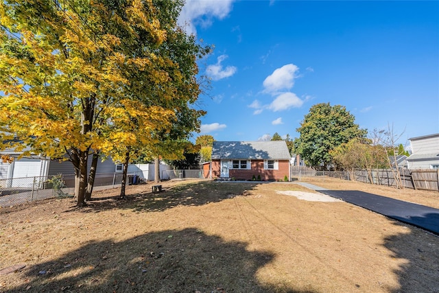 exterior space featuring a fenced backyard