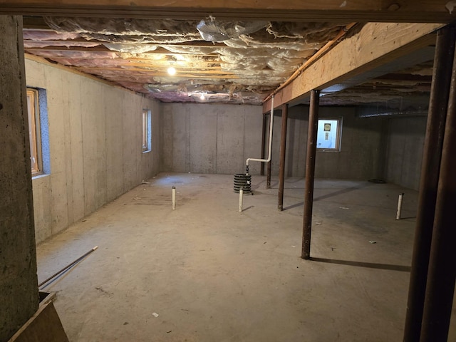 view of basement