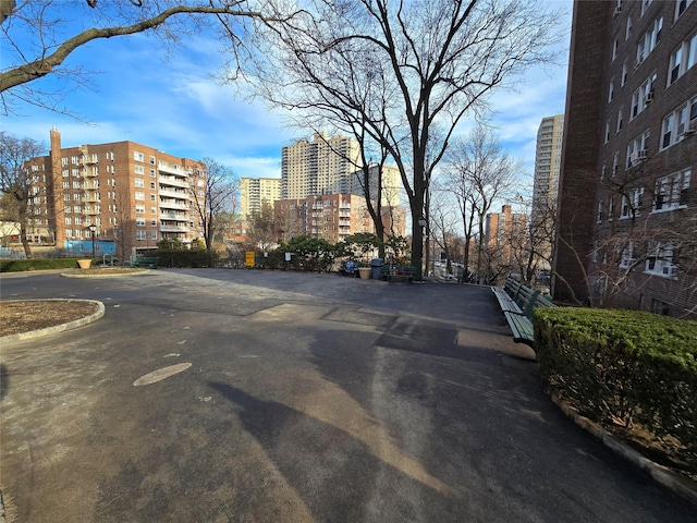 view of road with a view of city