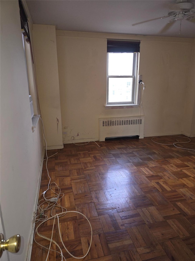 empty room with radiator heating unit