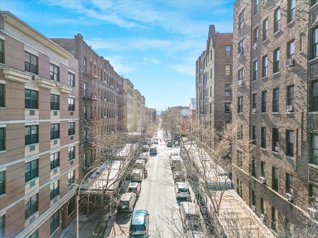 view of road featuring sidewalks